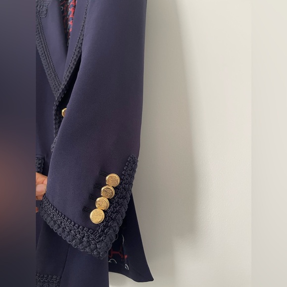 Gucci Navy Blue Single Breasted Blazer Jacket women’s size 38/ US 2 - Picture 3 of 16